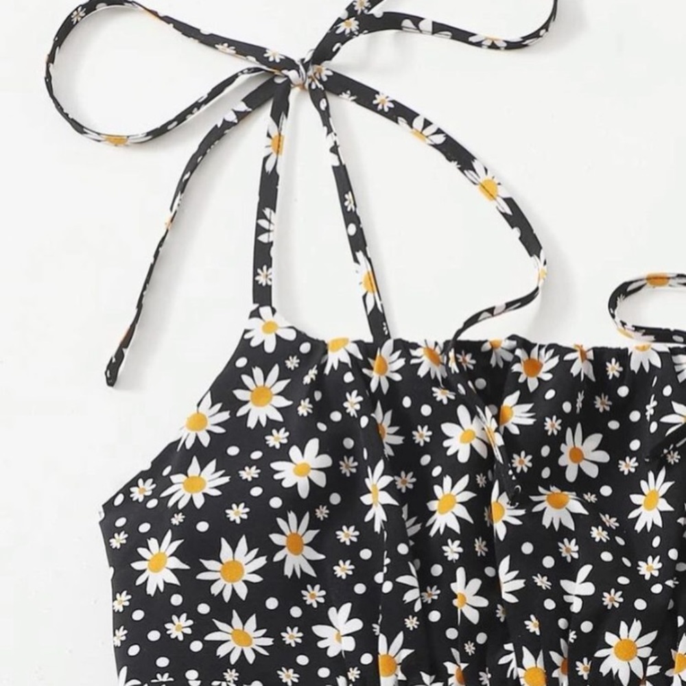 Daisy print tie dress - Picture 2 of 3